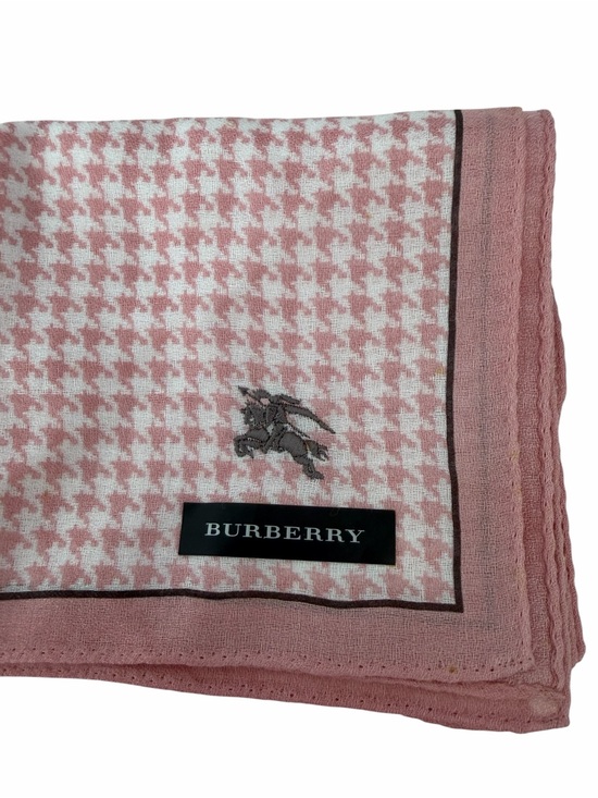 Burberry Other - Burberry Vintage Pink and White Houndstooth Cotton Handkerchief